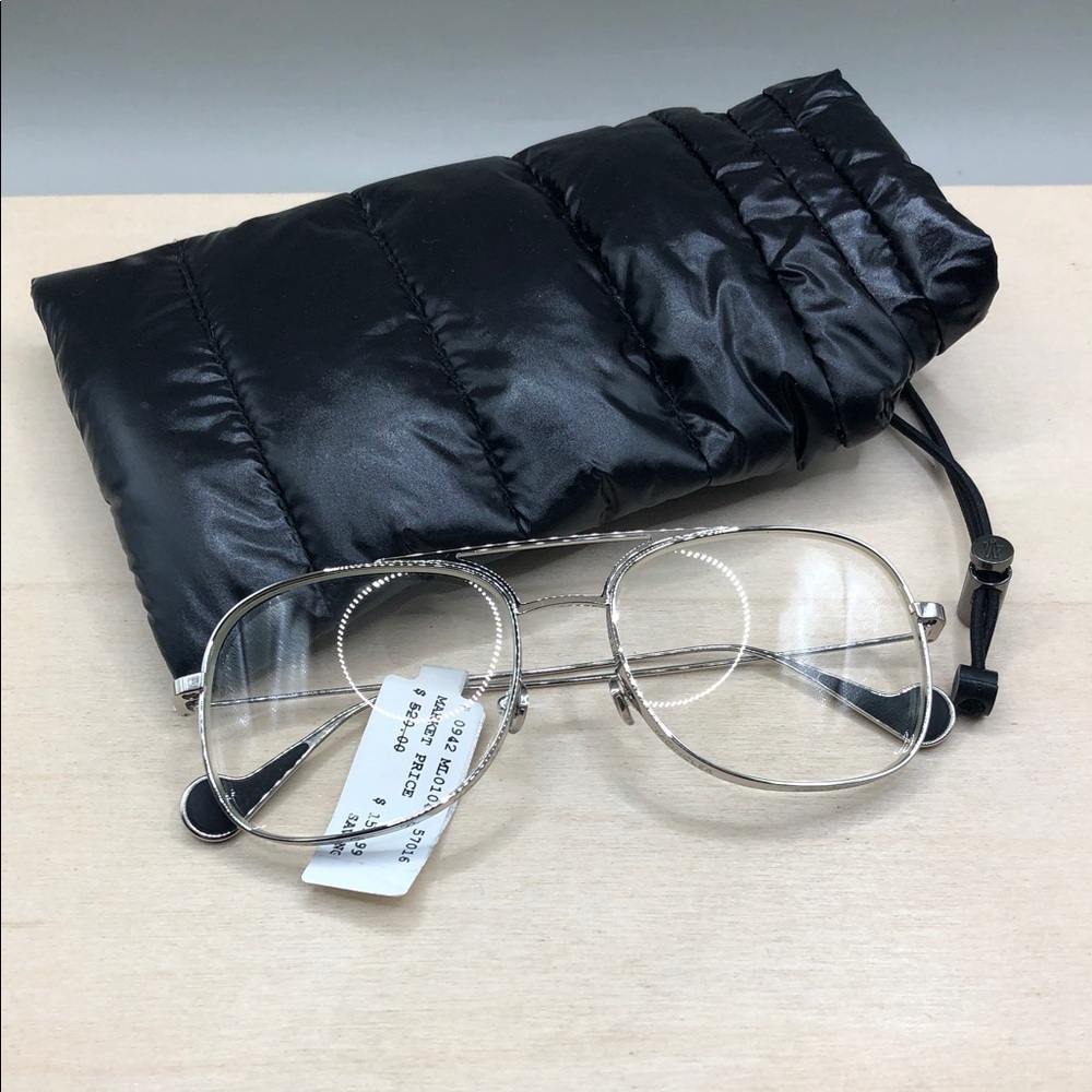 Moncler ML0104 016 Clear Glasses Demo Lenses New 67-17-145 Oversized Unisex
